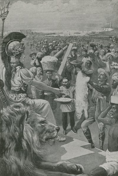 A World Brings Britannia Its Produce by English School