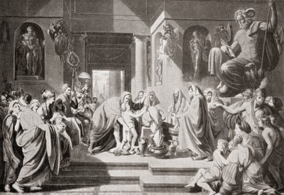 A Young Hannibal, Ordered by His Father Hamilcar Barca, to Swear Eternal Enmity to Rome, from Hutchinson