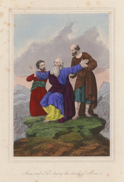 Aaron and Hur Staying the Hands of Moses by English School