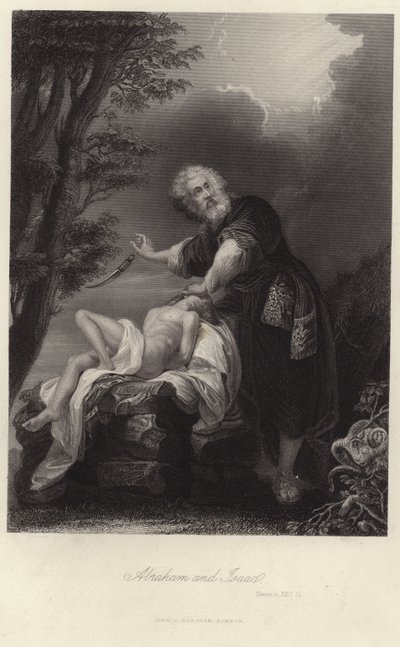 Abraham and Isaac by English School