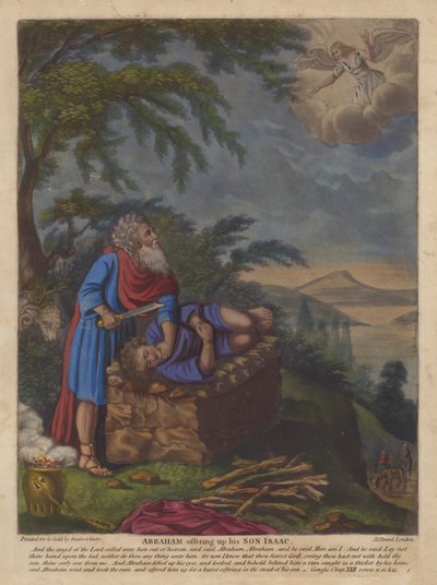 Abraham Offering Up His Son Isaac by English School