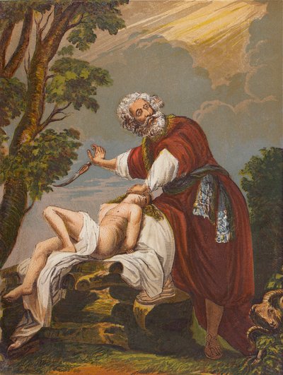 Abraham Offering Up His Son Isaac for Sacrifice by English School