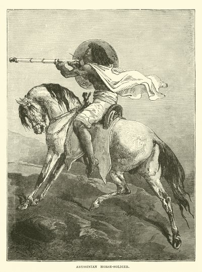 Abyssinian Horse-Soldier by English School