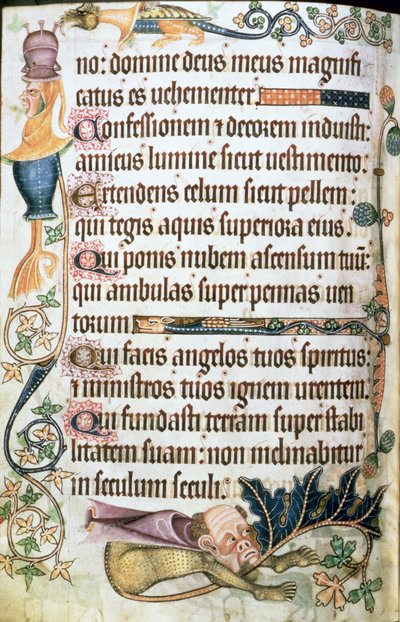 Psalm 103 with grotesques (from the 