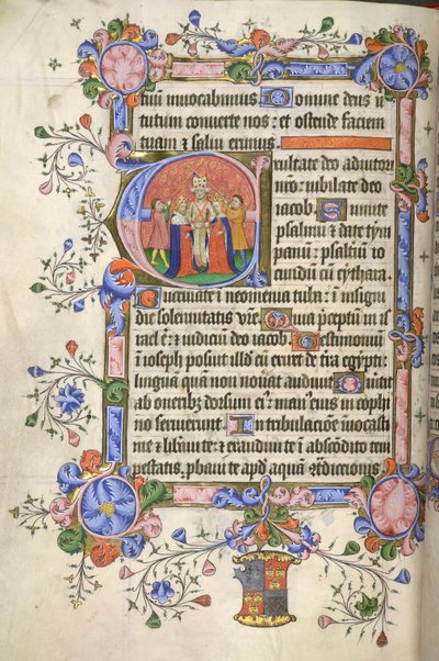Marriage of David and Michal, from the Bedford Psalter and Hours by English School