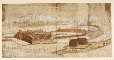 View of Wotton with the Garden, Grotto and Environs, c.1650 by English School