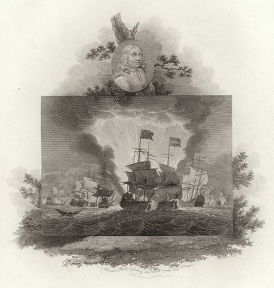 Admiral Blake Defeating the Dutch Under Van Tromp by English School