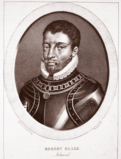Admiral Robert Blake, engraved by de Langlume by English School