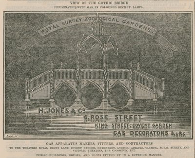 Advert for H. Jones & Co, 6 Rose Street, King Street, Covent Garden by English School