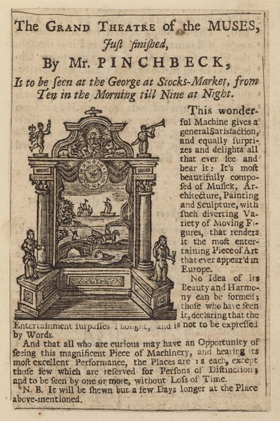 Advert for The Grand Theatre of the Muses by English School