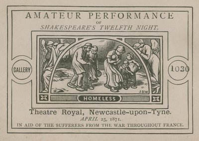 Advert for an amateur performance of Shakespeare