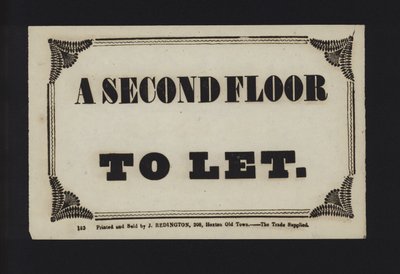 Advertisement: A second floor to let by English School