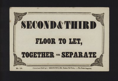 Advertisement: Second and Third Floor to Let, Together or Separate by English School
