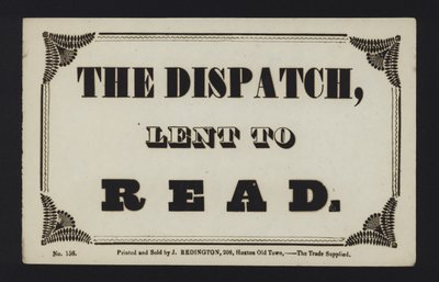 Advertisement: The Despatch Lent to Read by English School