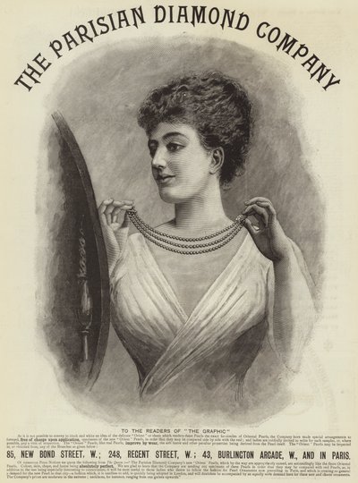 Advertisement, The Parisian Diamond Company by English School