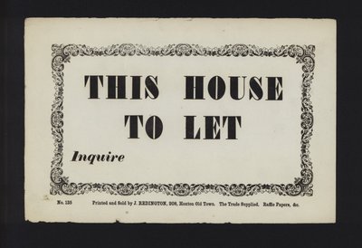 Advertisement: This House to Let by English School