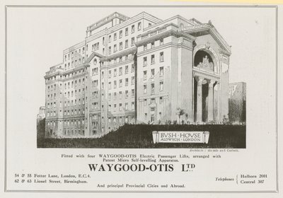 Advertisement for Waygood-Otis Limited by English School