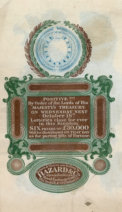Advertisement for Last Lottery by English School