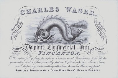 Advertisement for the Dolphin Inn, Wincanton, Somerset by English School