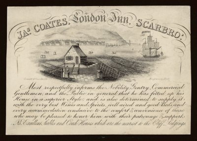 Advertisement for the London Inn, Scarborough, Yorkshire by English School