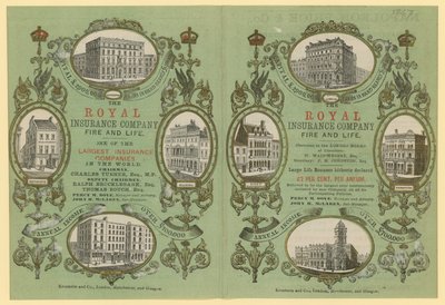 Advertisement for the Royal Insurance Company by English School