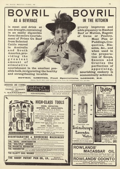 Advertising spread from The Graphic Christmas Number 1896 by English School