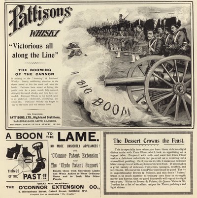 Advertising spread from The Graphic Christmas Number 1897 by English School