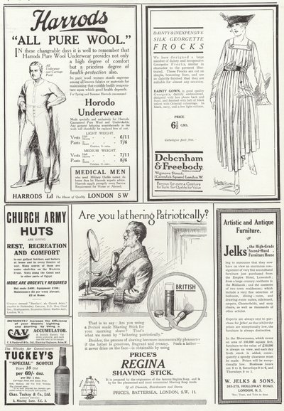 Advertising spread from The Sphere by English School