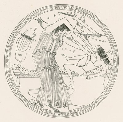Aedon Slays Itys (engraving) by English School