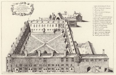 Aerial View of Gresham College in the City of London by English School