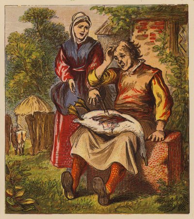 Aesop’s Fables: The Goose and the Golden Eggs by English School