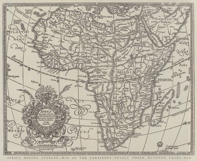 Africa before Stanley, Map of the Continent nearly Three Hundred Years Old by English School