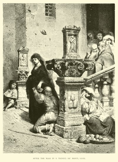 After the Mass in S. Trinita de Monti, Rome by English School