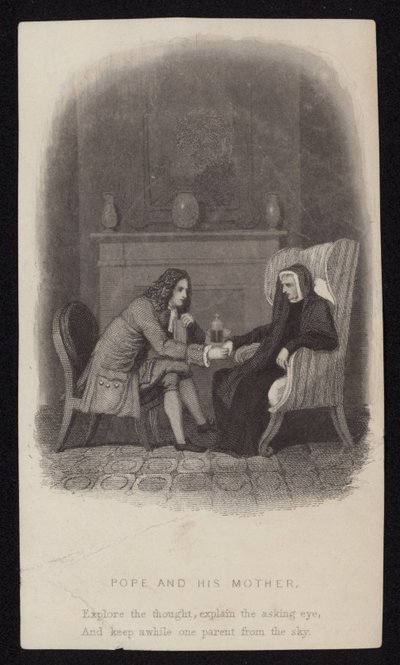 Alexander Pope and His Mother by English School