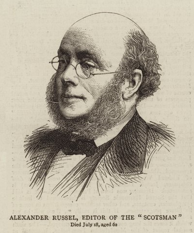 Alexander Russel, Editor of The "Scotsman" (engraving) by English School