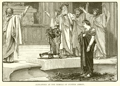 Alexander at the Temple of Jupiter Ammon by English School