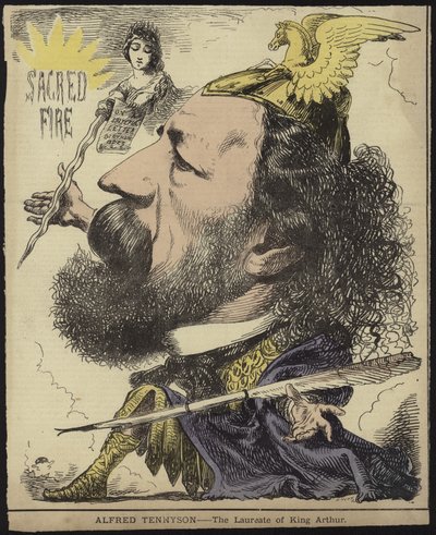 Alfred Tennyson - The Laureate of King Arthur by English School