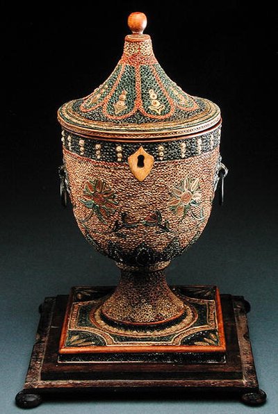 Adam-Style Urn-Shaped Tea Caddy by English School