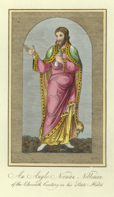 An Anglo-Norman nobleman of the 11th Century in his state habit by English School