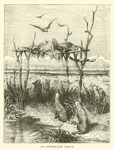 An Australian Grave by English School