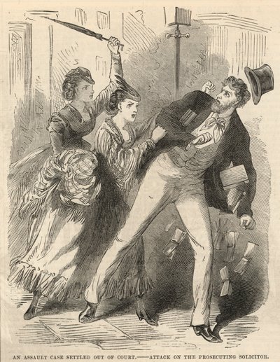 An assault case settled out of court; Attack on the prosecuting solicitor by English School