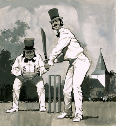 An Early Victorian Cricketer by English School