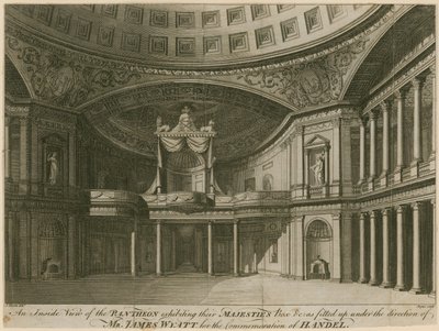 An inside view of the Pantheon, Oxford Street, London by English School