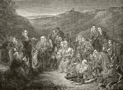 An Open Air Meeting of Scottish Covenanters, from 