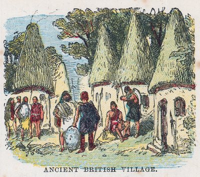 Ancient British Village by English School
