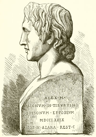 Ancient Bust of Alexander the Great by English School