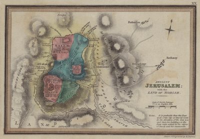 Ancient Jerusalem with the Land of Moriah by English School