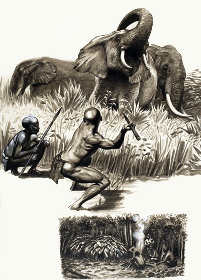 Ancient Peoples of the World: Tiny Trappers of the Jungle by English School