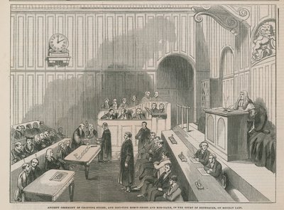 Ancient Ceremony of Chopping Sticks and Counting Horne-Shoes and Hob-Nails in the Court of Exchequer by English School