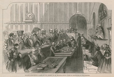 Ancient Civic Tenure Custom, on the Mirror of St Michael, in the Court of Exchequer, at Westminster by English School